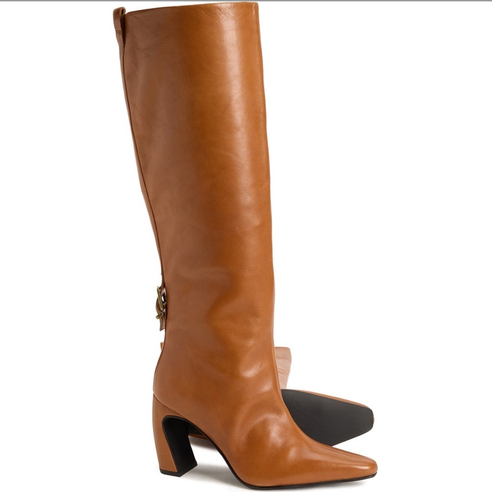 NIB Free People Date Night Tall Boots in Tan Size 8